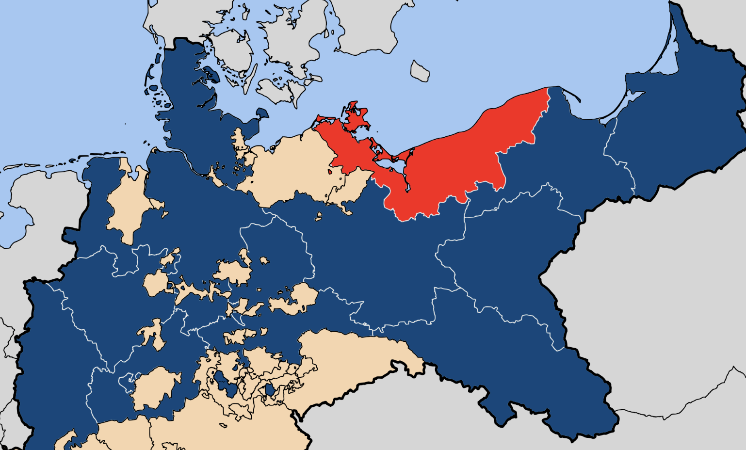 Map showing Prussian province of Pomerania