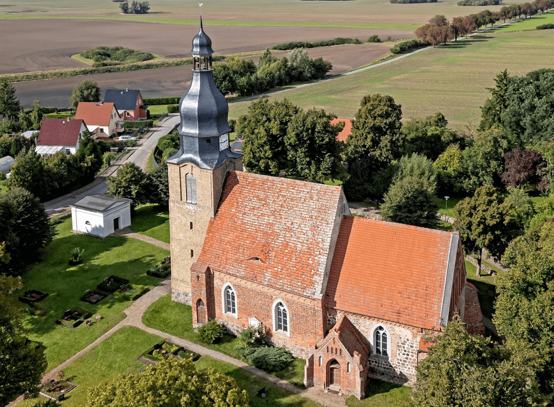 The church in Boddin, Germany today
