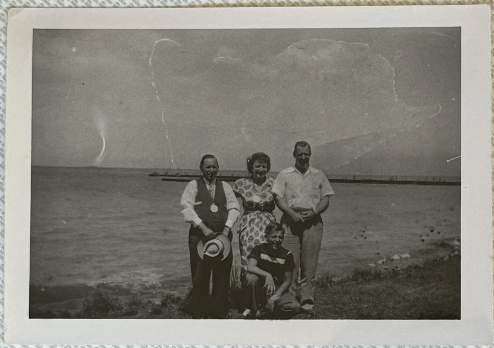 Julius, Clarence, June, and David - colorized